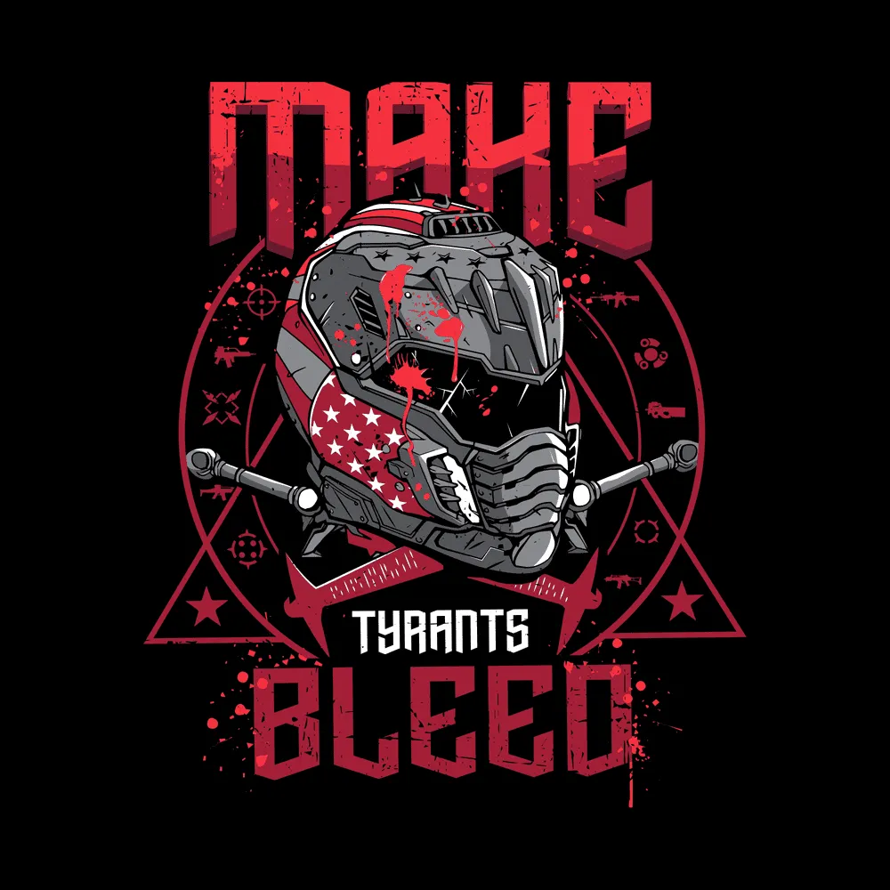 Make Tyrants Bleed T-Shirt - Black