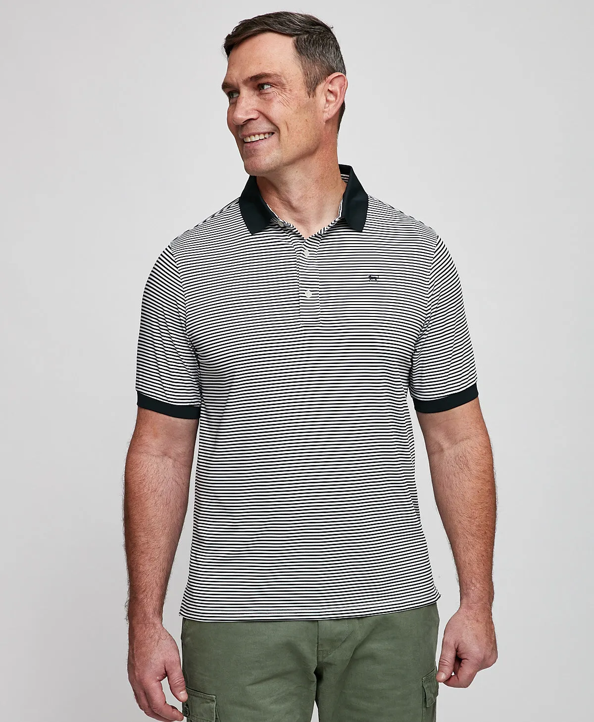 Mens Keel Striped Polo