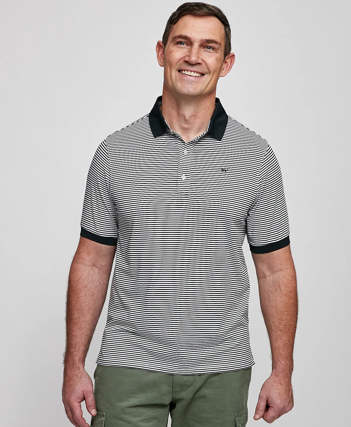 Mens Keel Striped Polo
