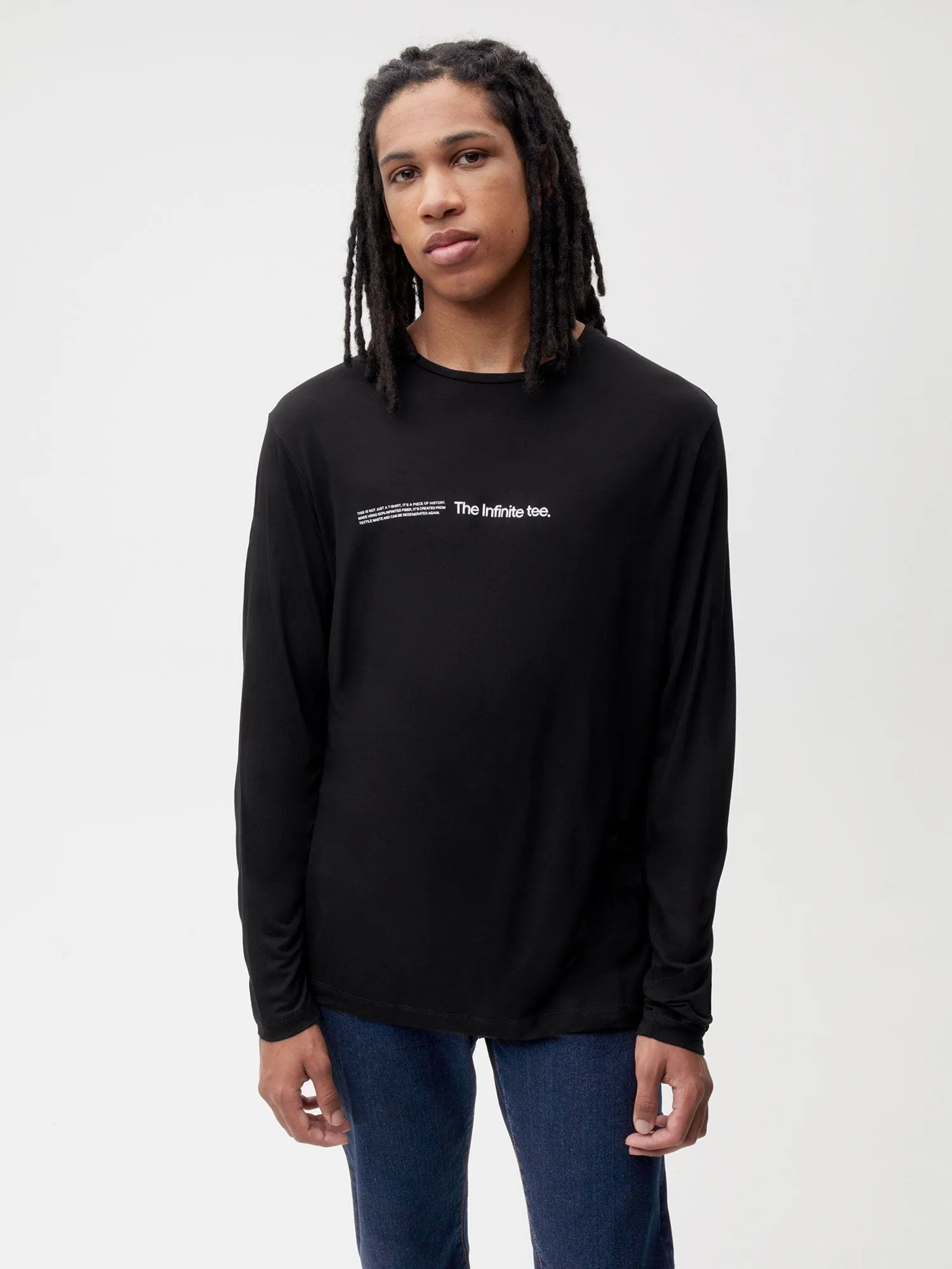 Mens PANGAIA LAB Infinited Fiber Long Sleeve T-shirt—black