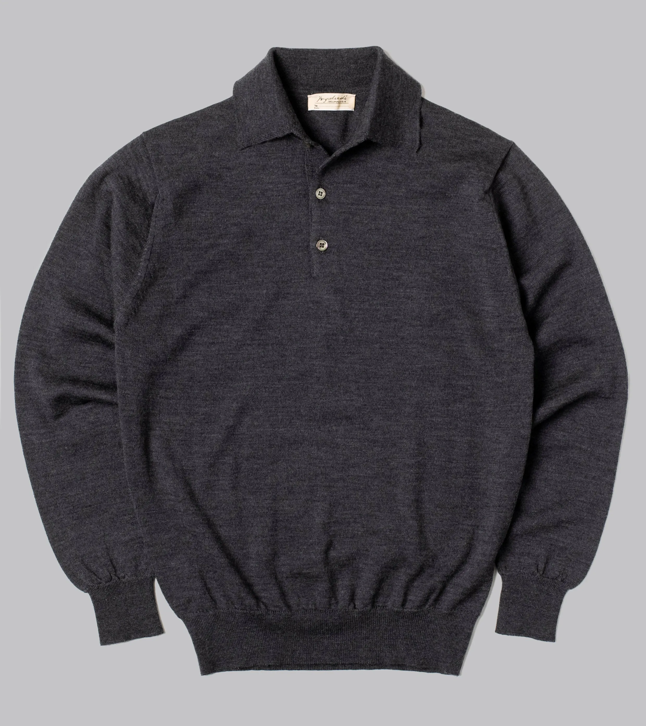 Merino Long-Sleeve Polo Gradino