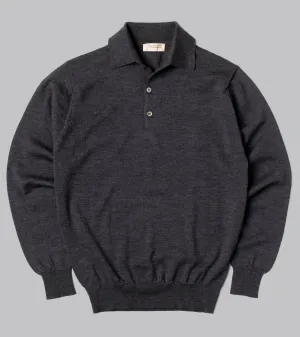 Merino Long-Sleeve Polo Gradino