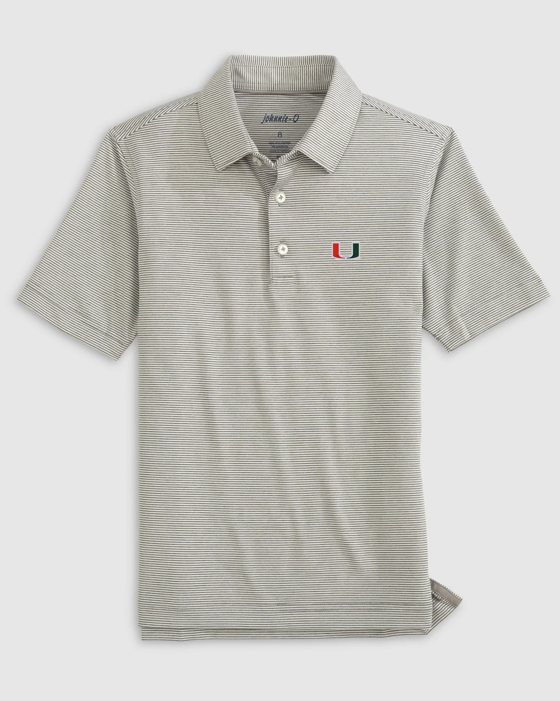 Miami Lyndonn Jr. Striped Jersey Performance Polo