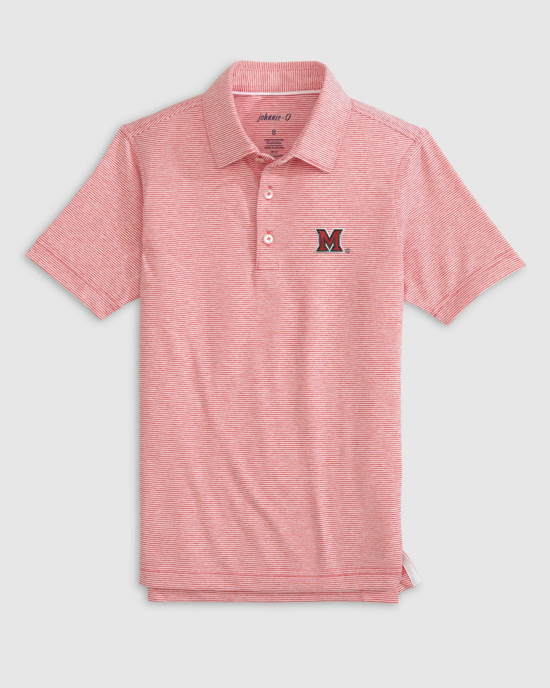 Miami of Ohio Lyndonn Jr. Striped Jersey Performance Polo