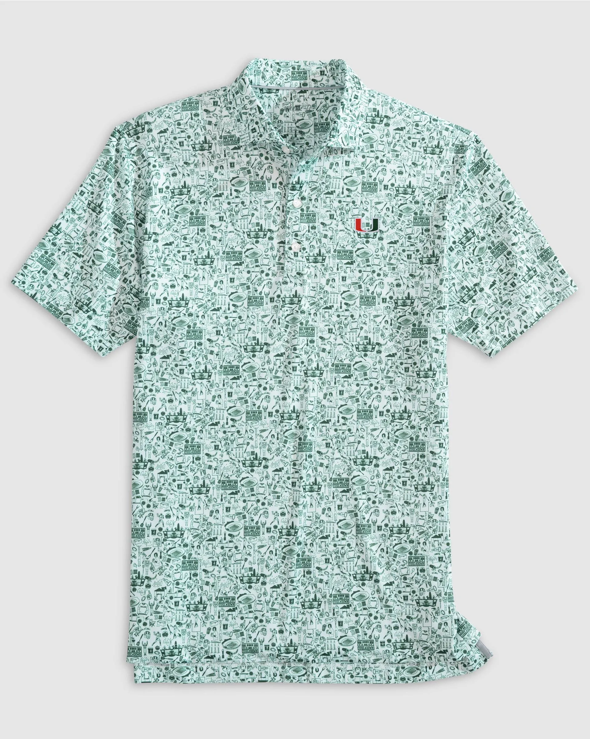 Miami Tailgater 2.0 Printed Jersey Performance Polo