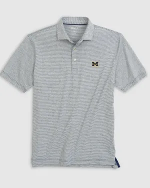 Michigan Lyndonn Striped Jersey Performance Polo