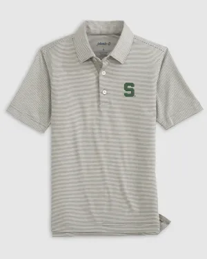 Michigan State Lyndonn Jr. Striped Jersey Performance Polo - S Logo