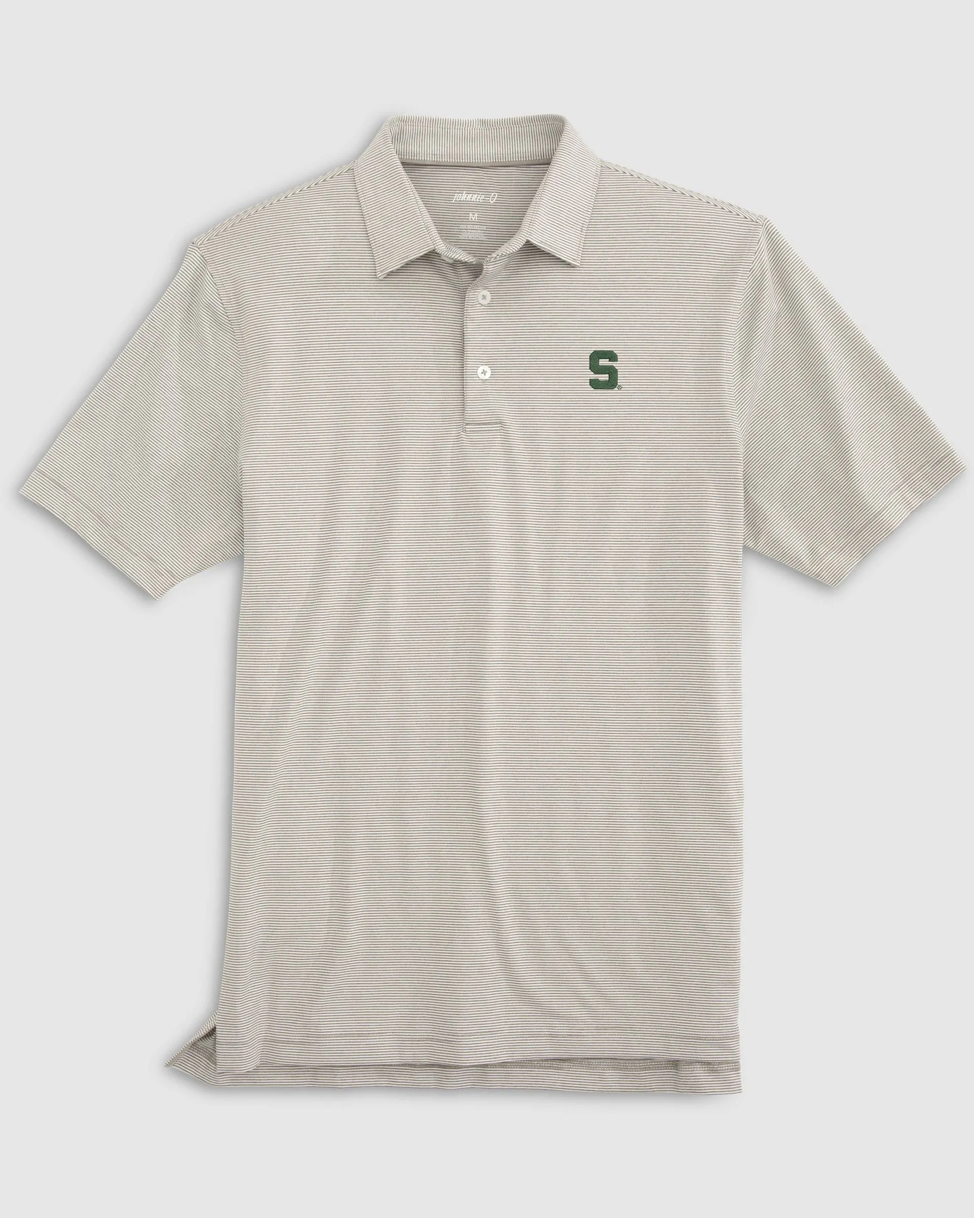 Michigan State Lyndonn Striped Jersey Performance Polo - S Logo