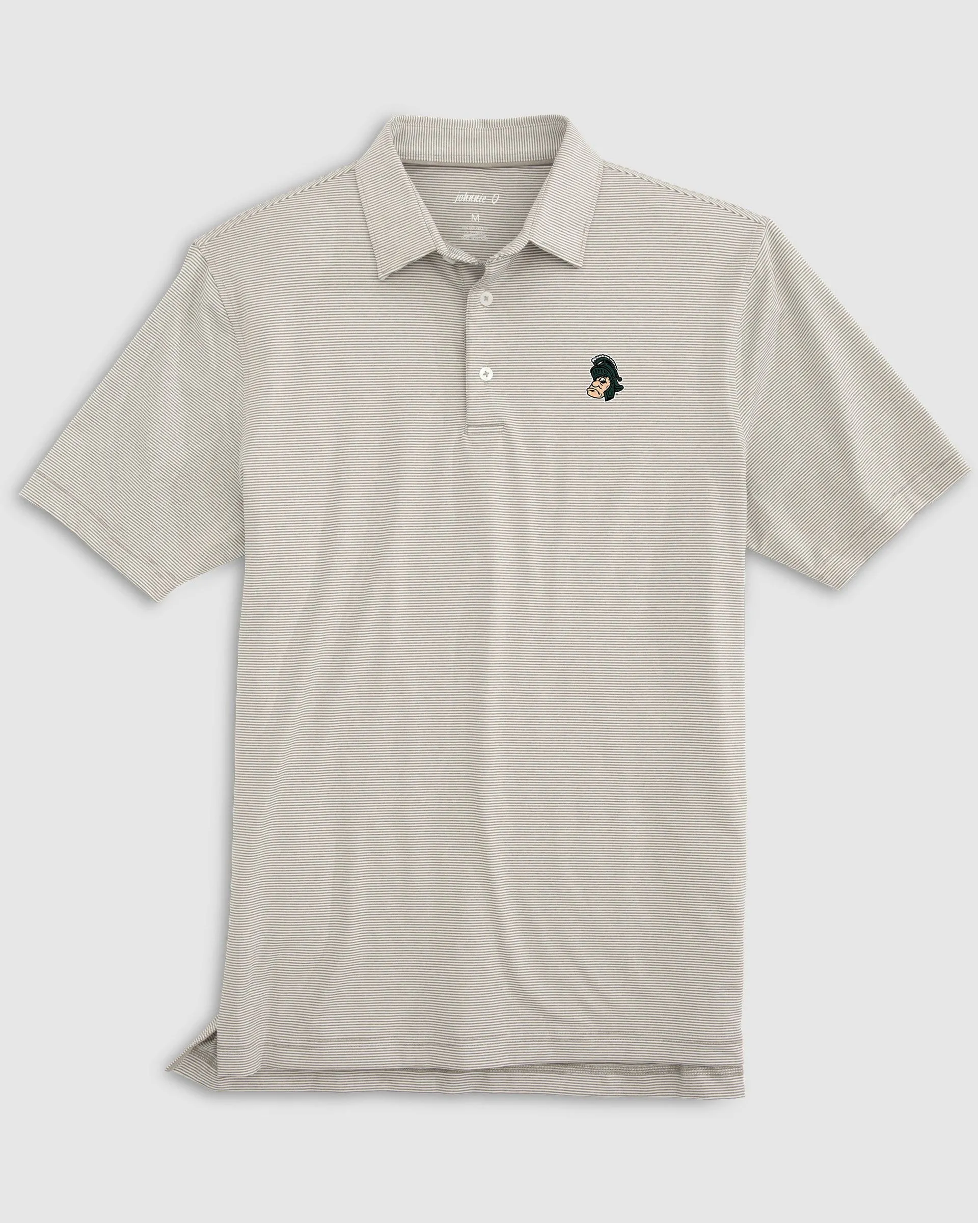Michigan State Lyndonn Striped Jersey Performance Polo - Vault Logo