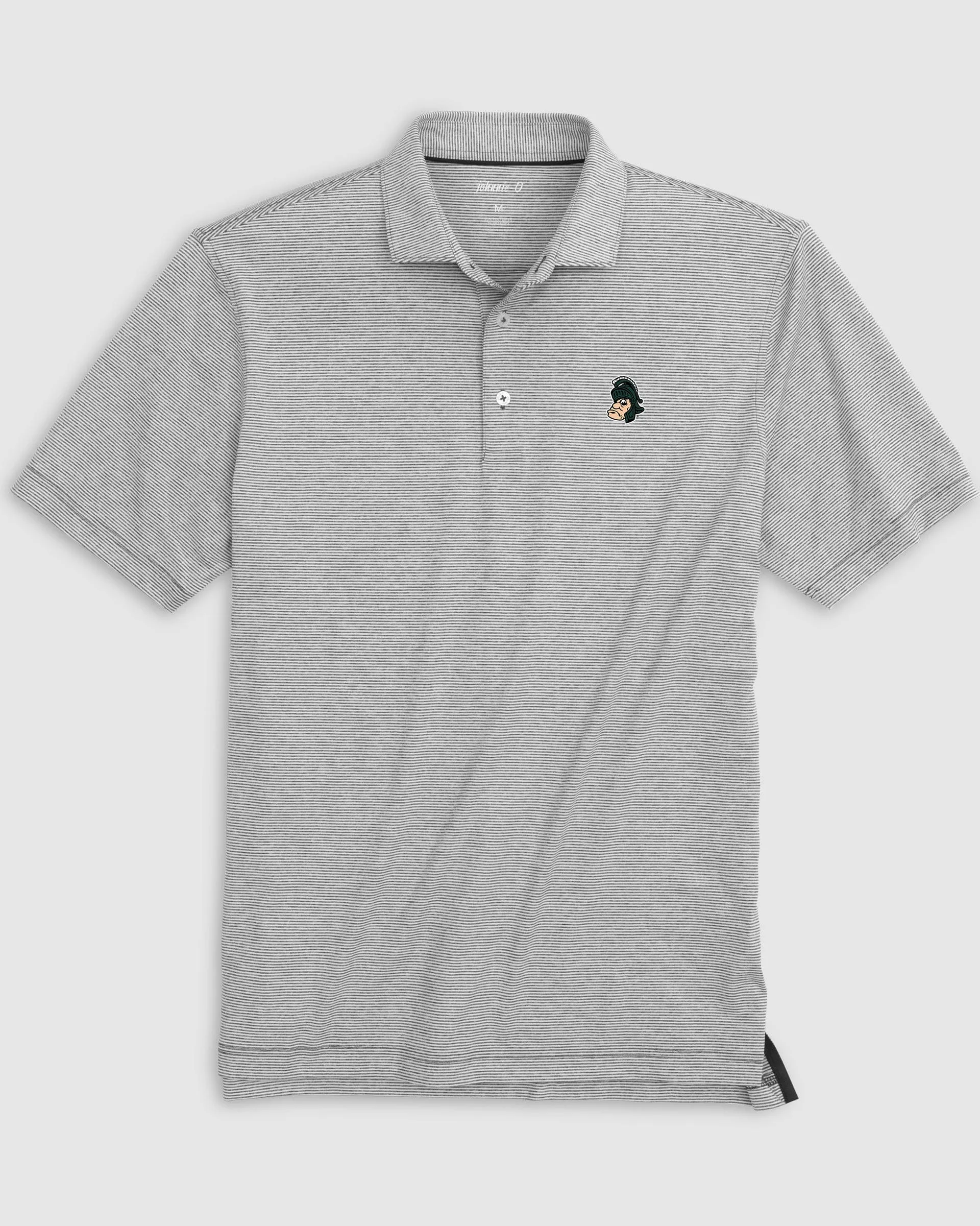 Michigan State Lyndonn Striped Jersey Performance Polo - Vault Logo