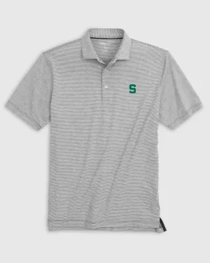 Michigan State Lyndonn Striped Jersey Performance Polo