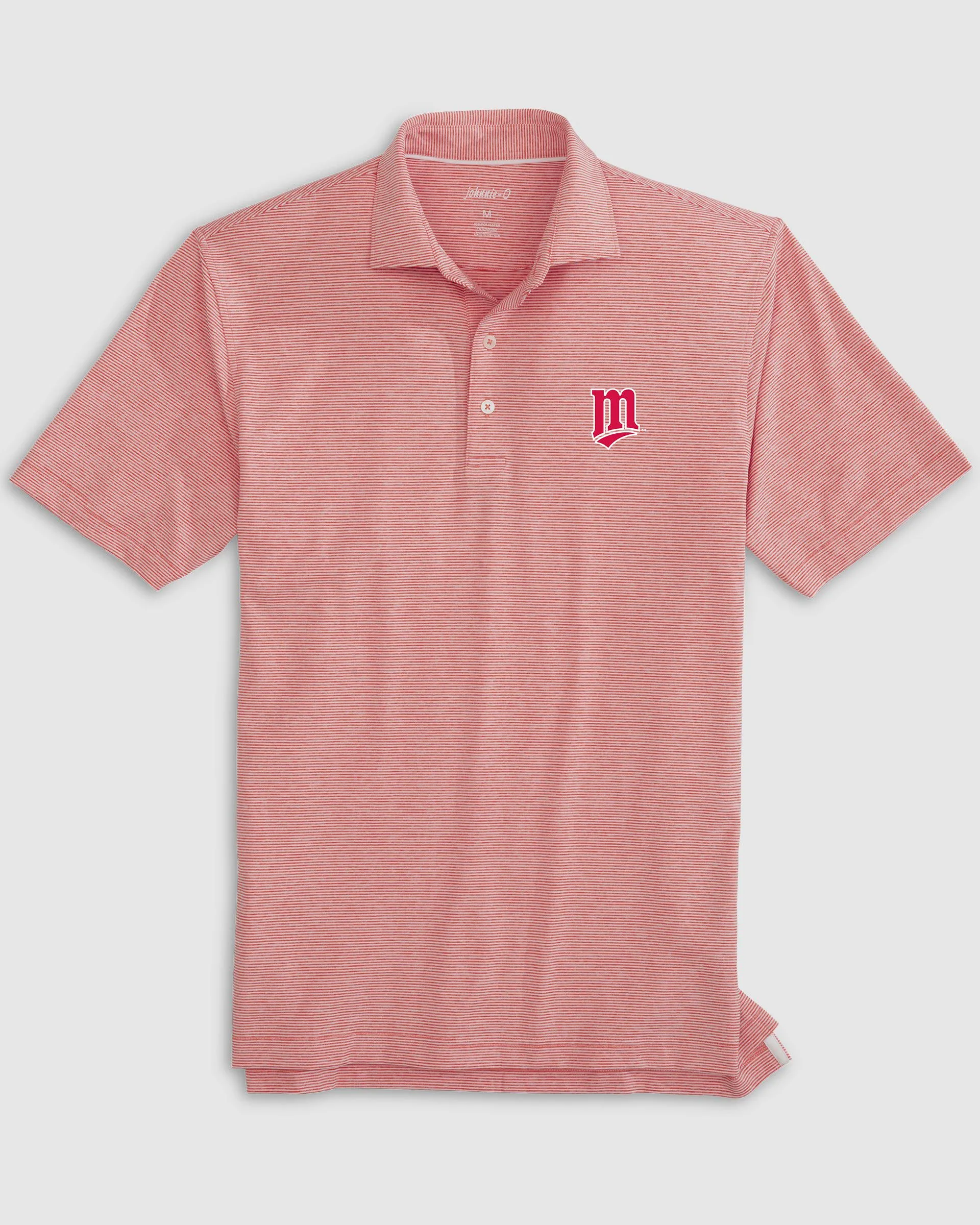 Minnesota Twins Lyndonn Striped Jersey Performance Polo - Cooperstown Logo