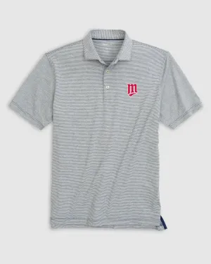 Minnesota Twins Lyndonn Striped Jersey Performance Polo - Cooperstown Logo