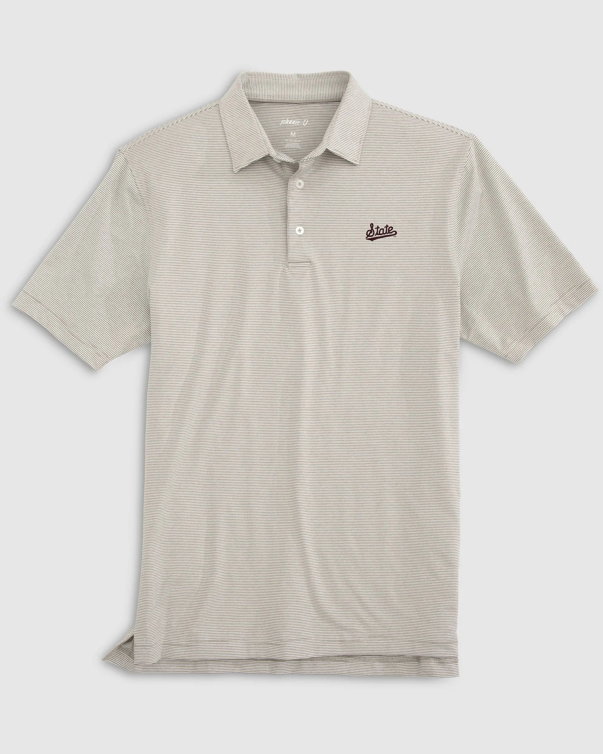 Mississippi State Lyndonn Striped Jersey Performance Polo - Script Logo