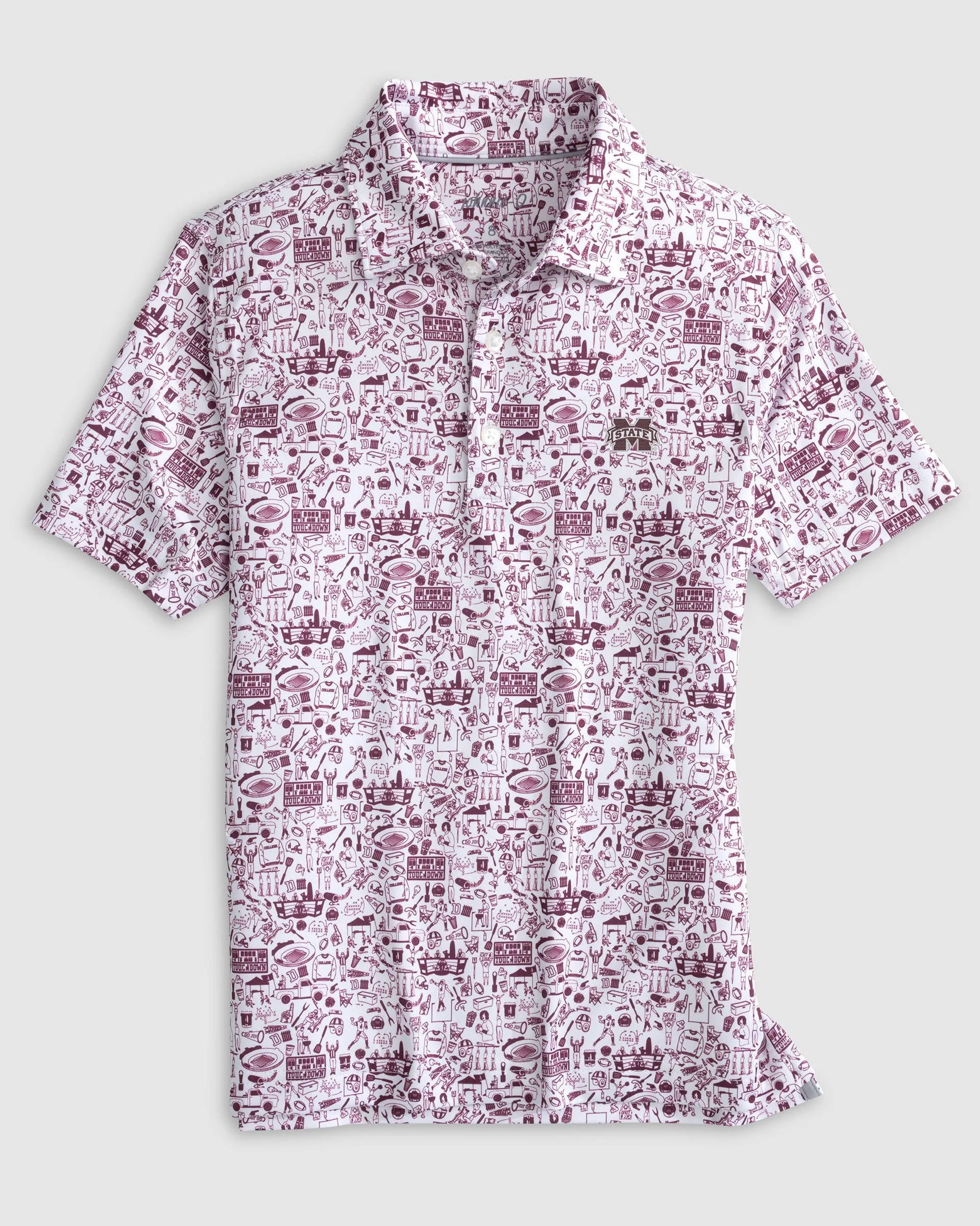 Mississippi State Tailgater 2.0 Jr. Printed Jersey Performance Polo