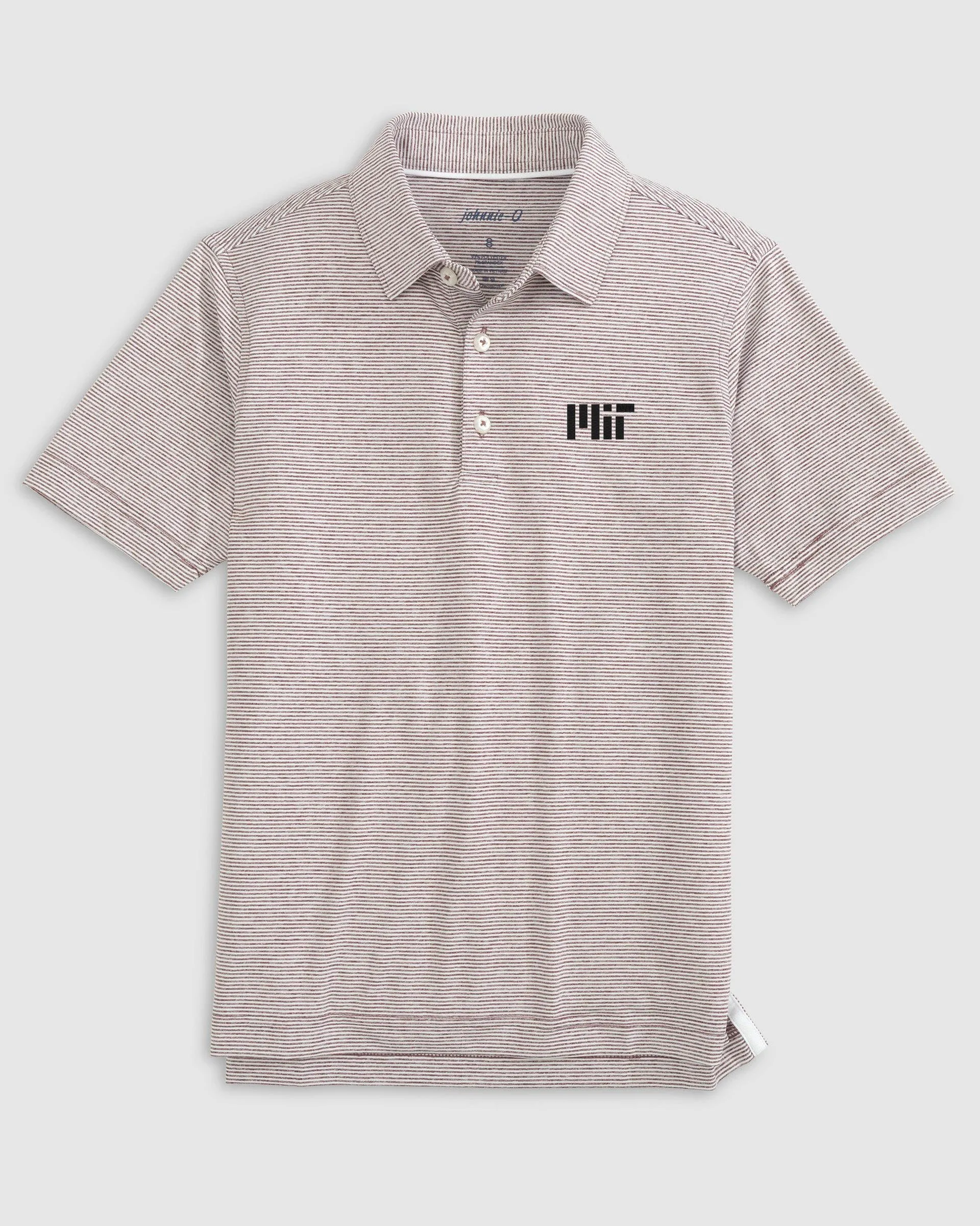 MIT Lyndonn Jr. Striped Jersey Performance Polo