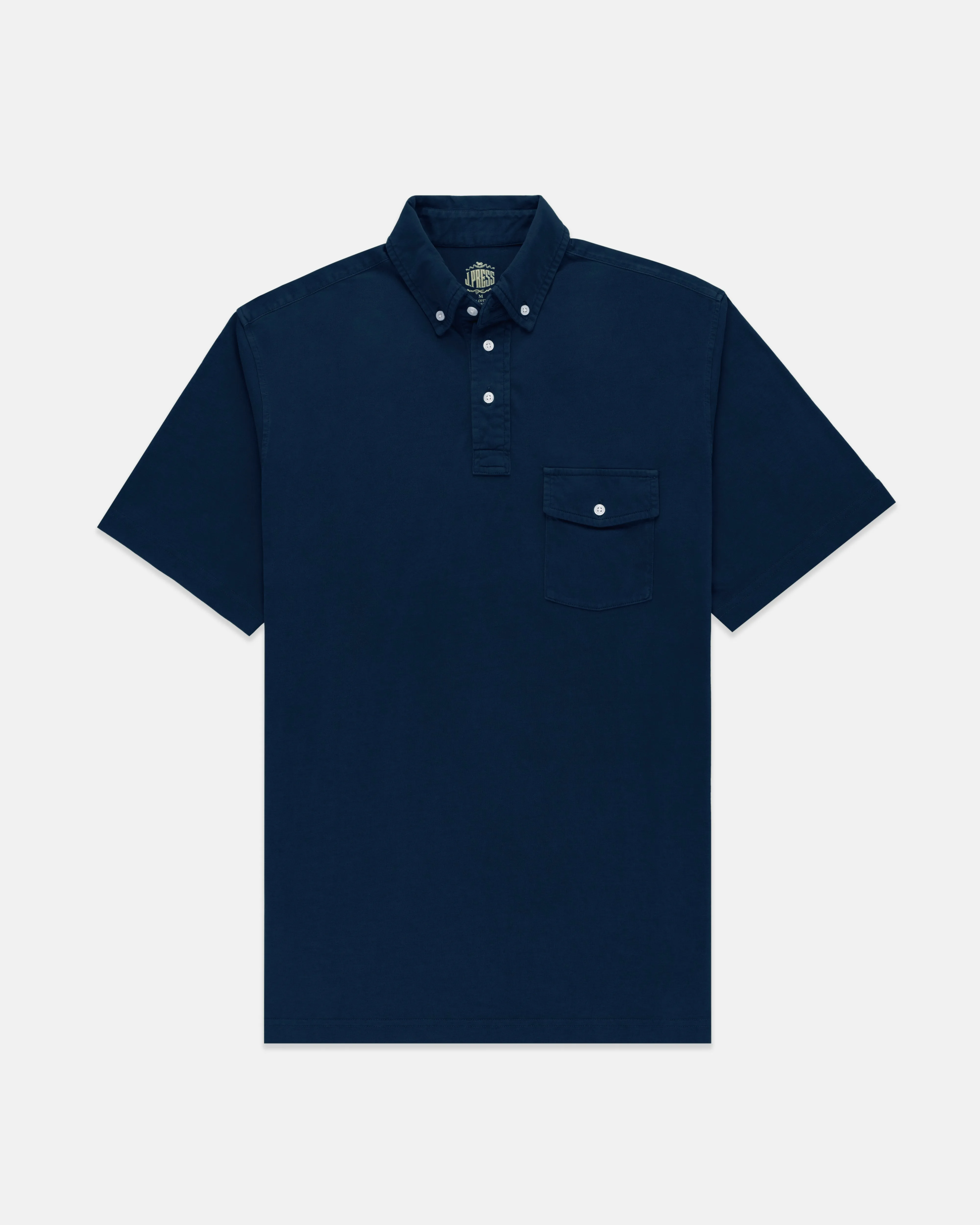 NAVY BUTTON DOWN COLLAR POLO SHIRT