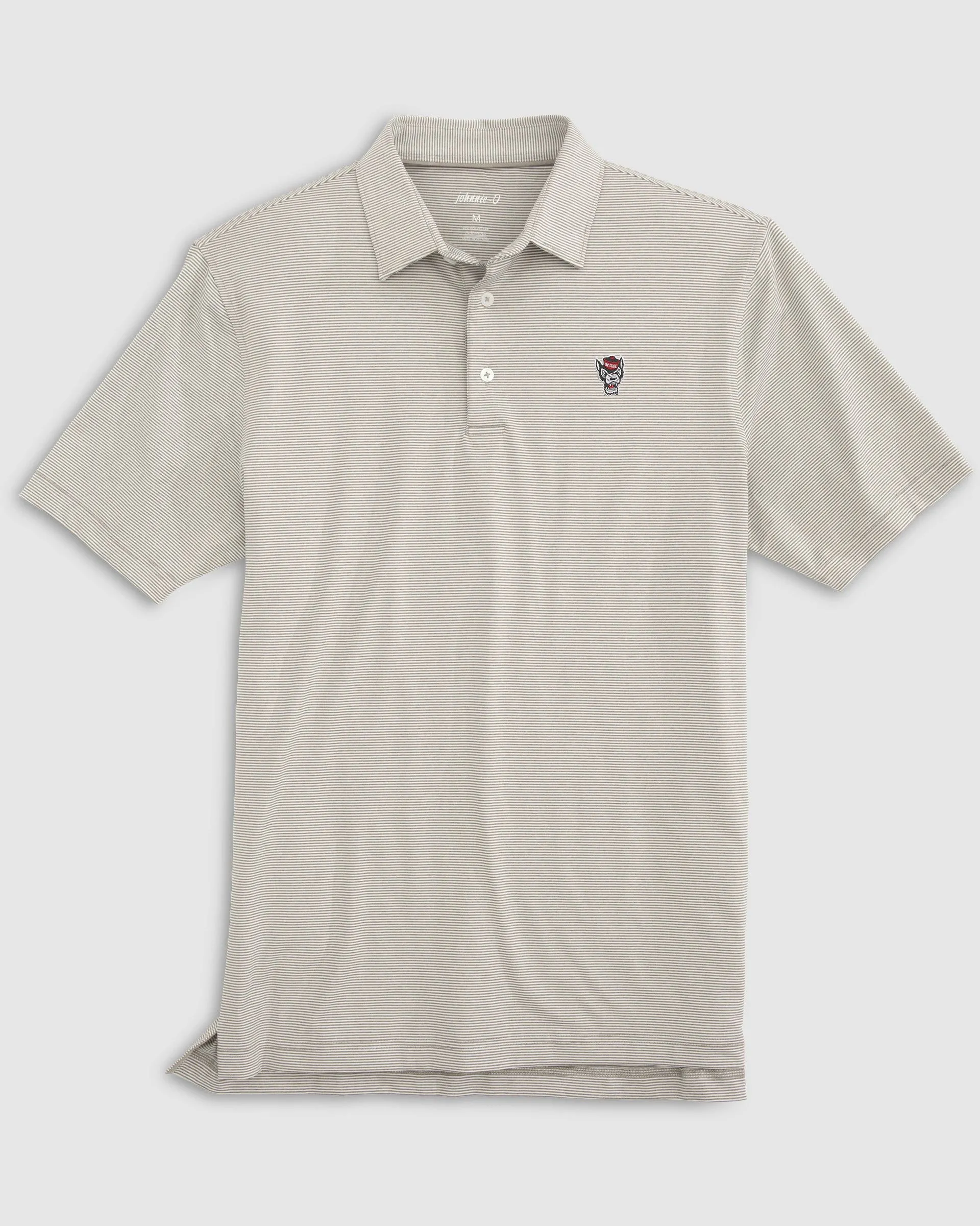 NC State Lyndonn Striped Jersey Performance Polo - Wolf Logo