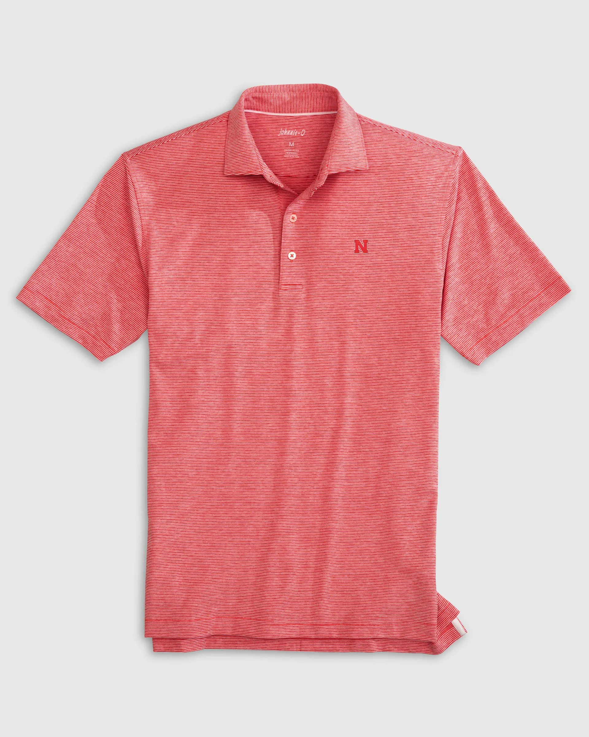 Nebraska Lyndonn Striped Jersey Performance Polo