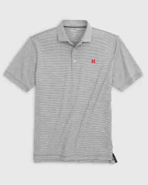 Nebraska Lyndonn Striped Jersey Performance Polo