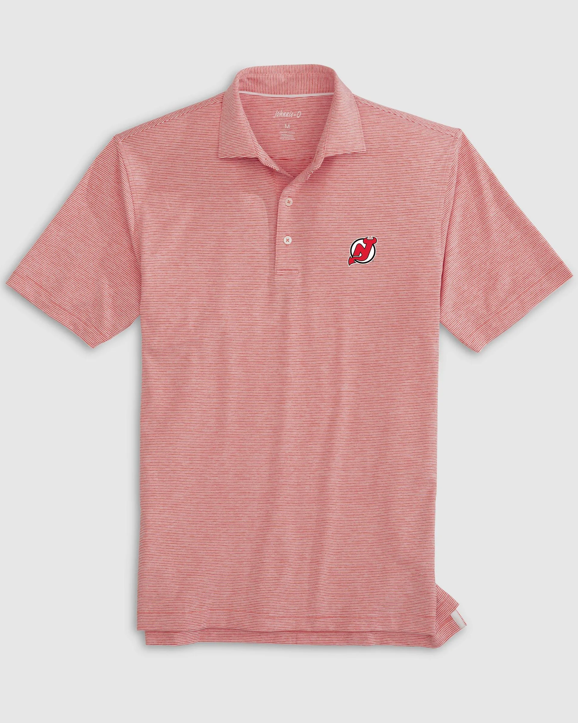 New Jersey Devils Lyndonn Striped Jersey Performance Polo
