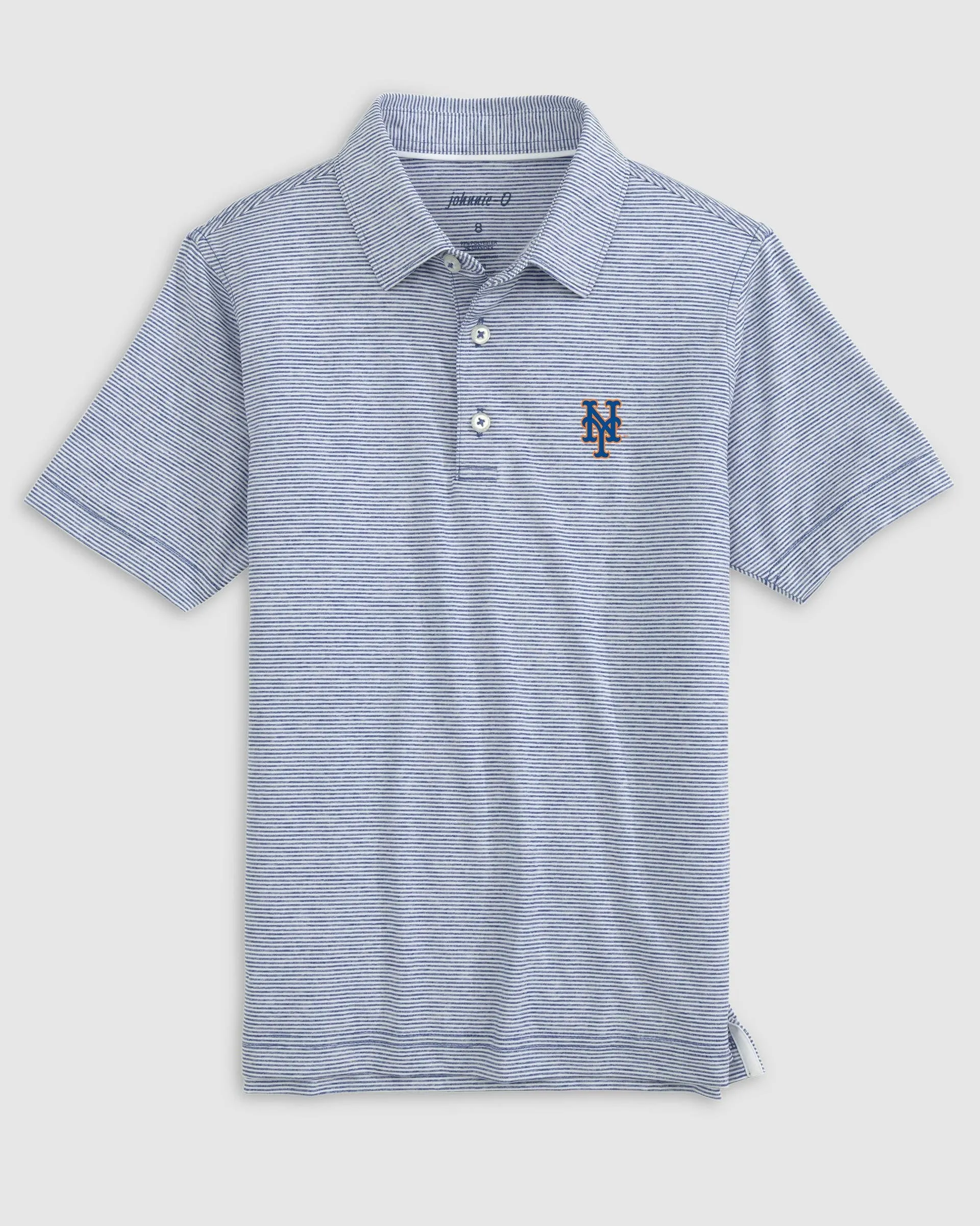 New York Mets Lyndonn Jr. Striped Jersey Performance Polo