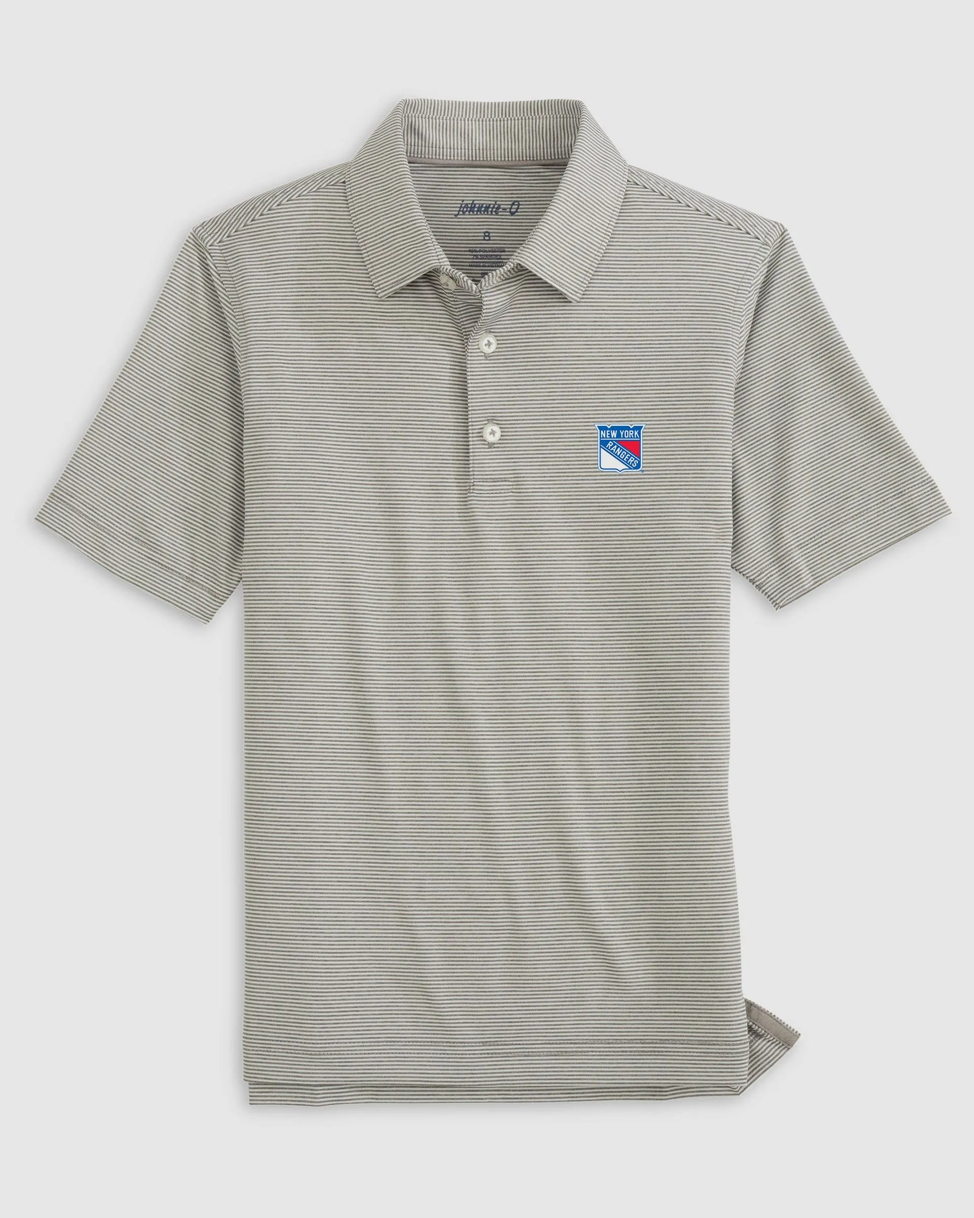 New York Rangers Lyndonn Jr. Striped Jersey Performance Polo