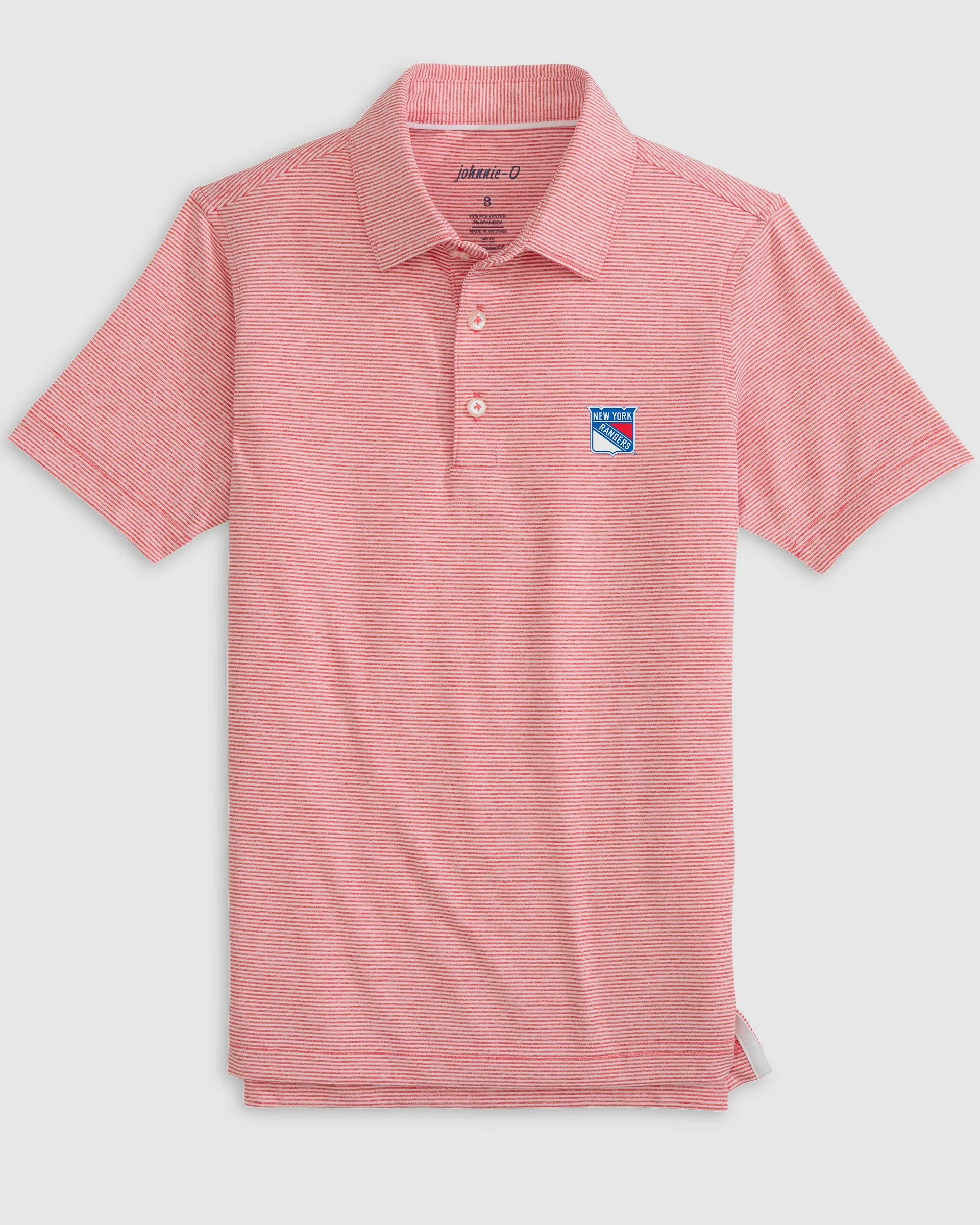 New York Rangers Lyndonn Jr. Striped Jersey Performance Polo