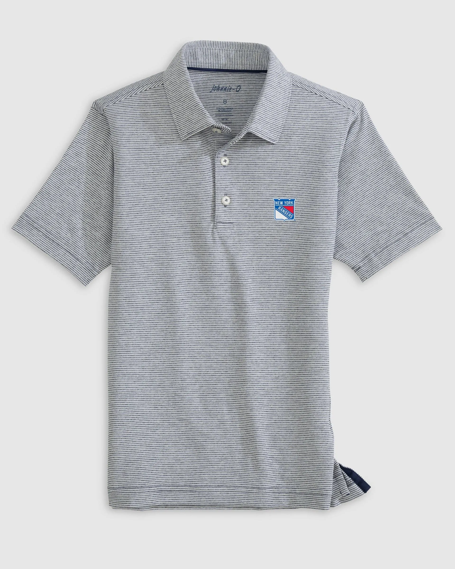 New York Rangers Lyndonn Jr. Striped Jersey Performance Polo