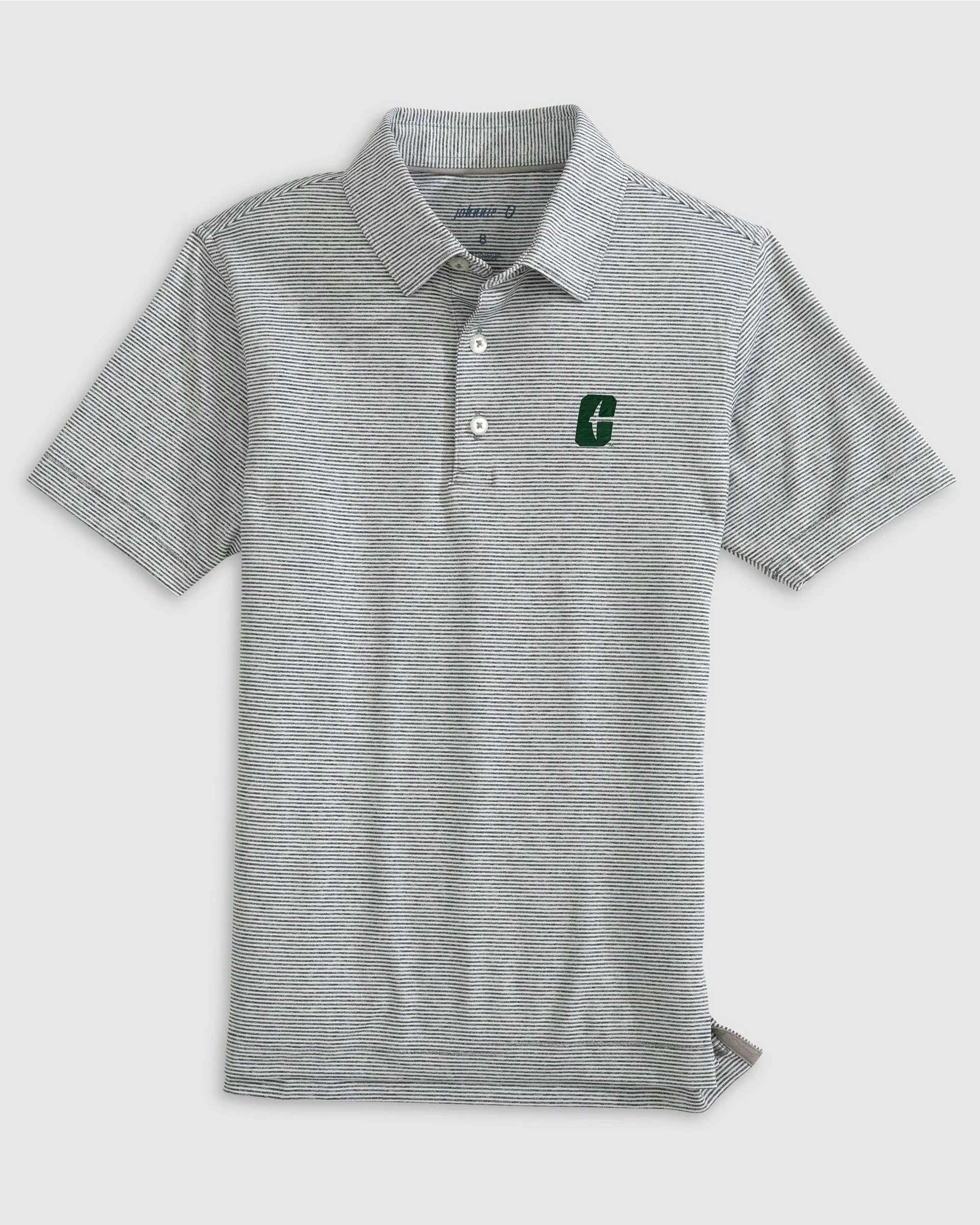 North Carolina Charlotte Lyndonn Jr. Striped Jersey Performance Polo