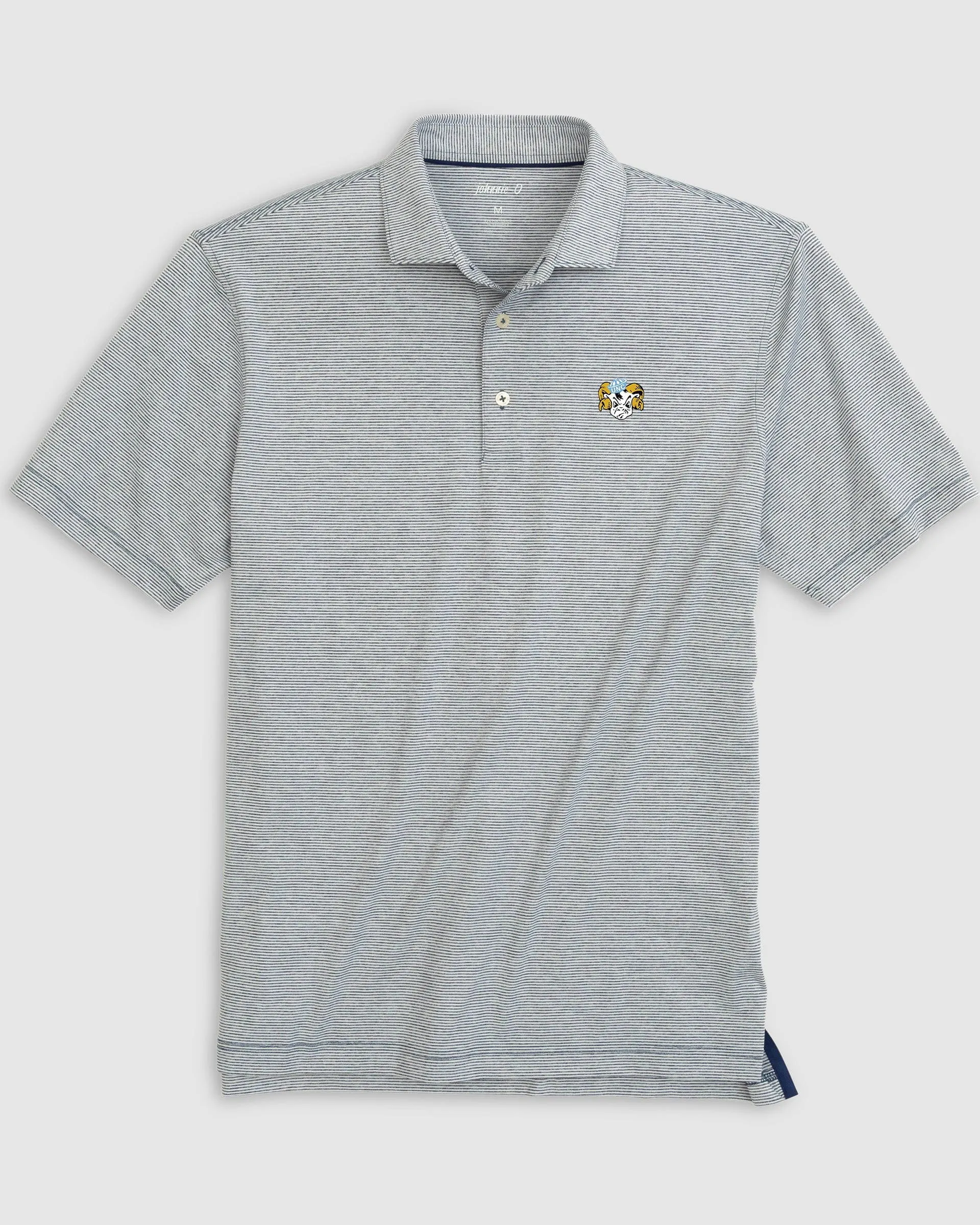 North Carolina Lyndonn Striped Jersey Performance Polo - Vault Logo
