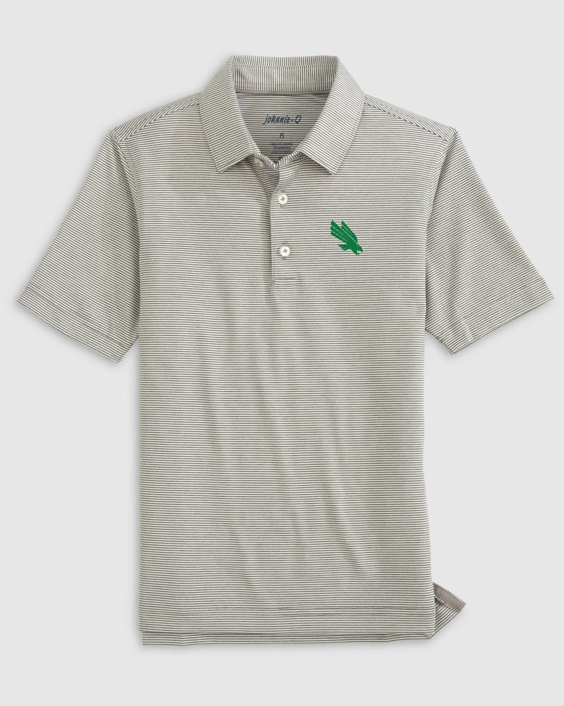 North Texas Lyndonn Jr. Striped Jersey Performance Polo