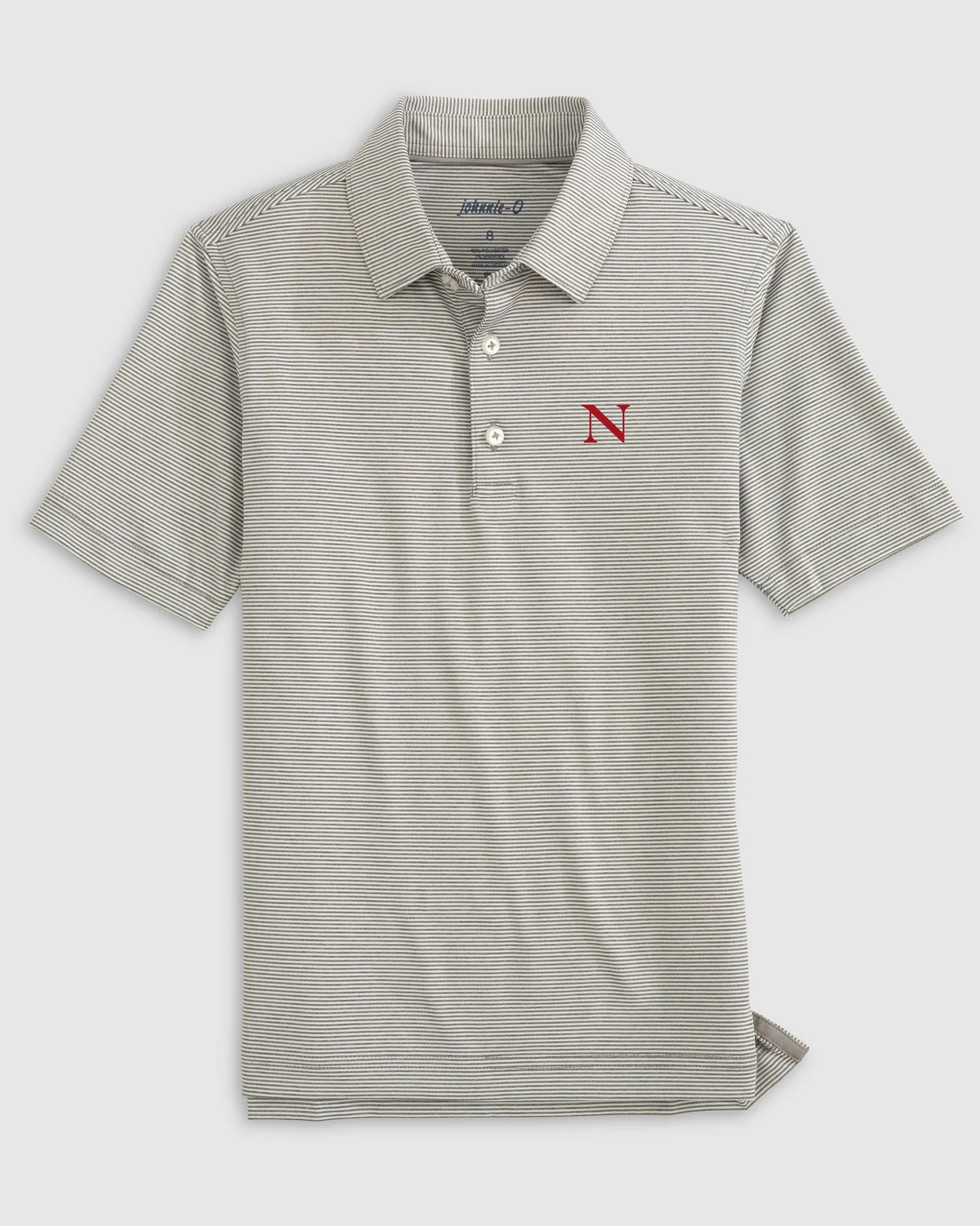Northeastern Lyndonn Jr. Striped Jersey Performance Polo