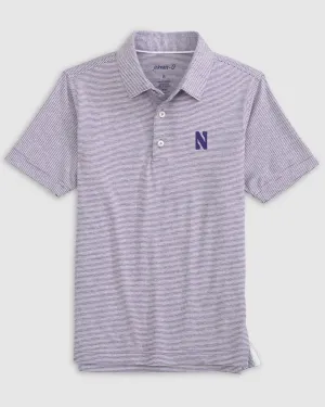 Northwestern Lyndonn Jr. Striped Jersey Performance Polo