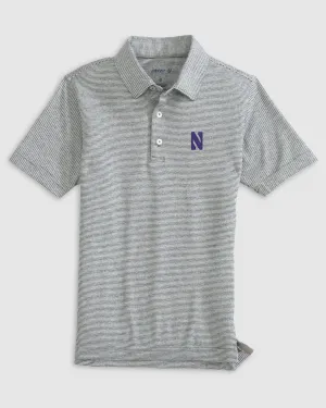 Northwestern Lyndonn Jr. Striped Jersey Performance Polo