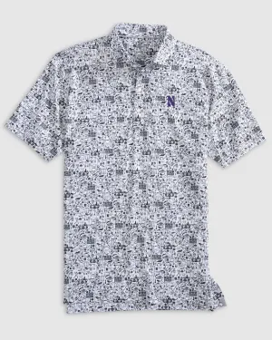 Northwestern Tailgater 2.0 Printed Jersey Performance Polo