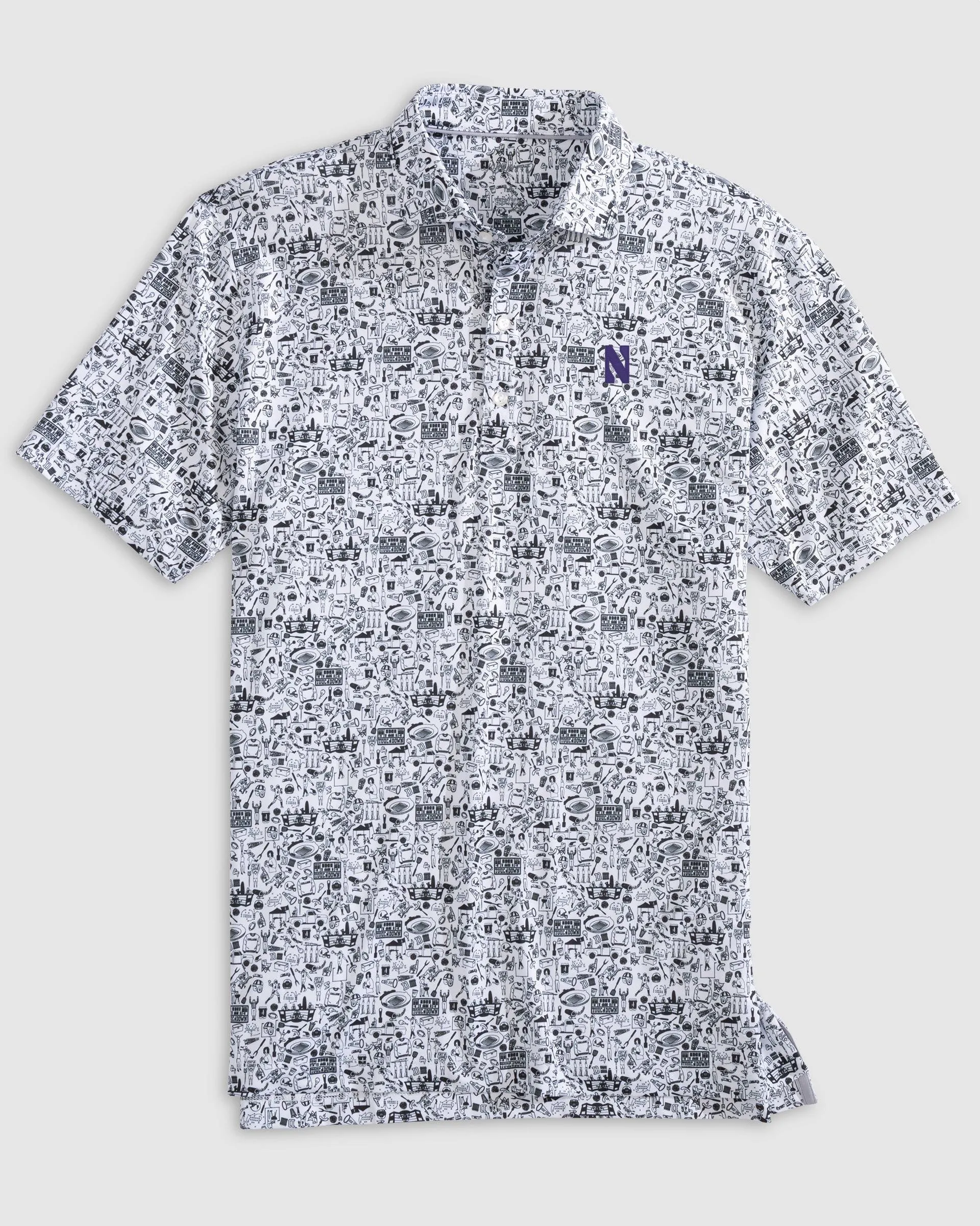 Northwestern Tailgater 2.0 Printed Jersey Performance Polo