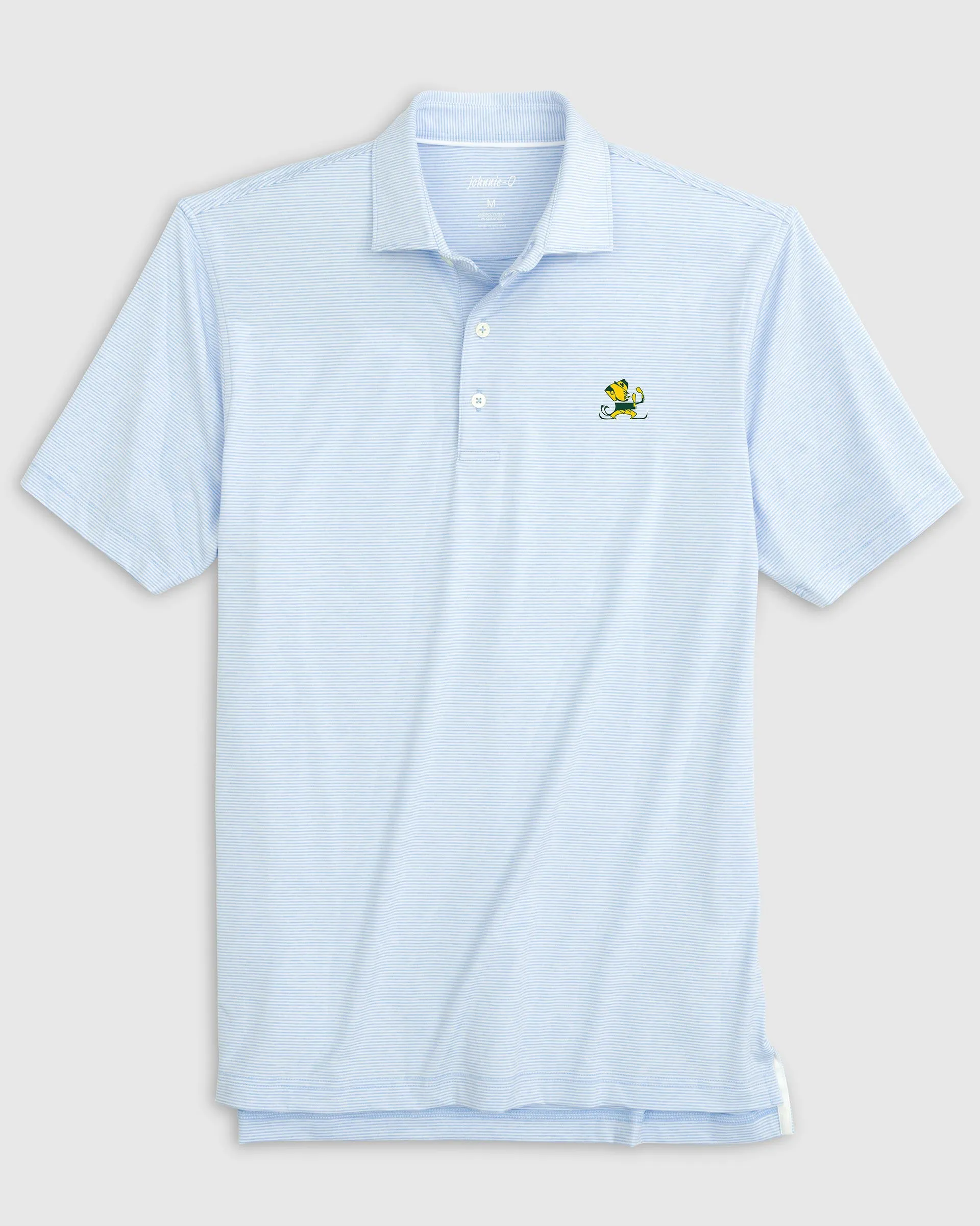 Notre Dame Lyndon Striped Jersey Performance Polo - Vintage Logo