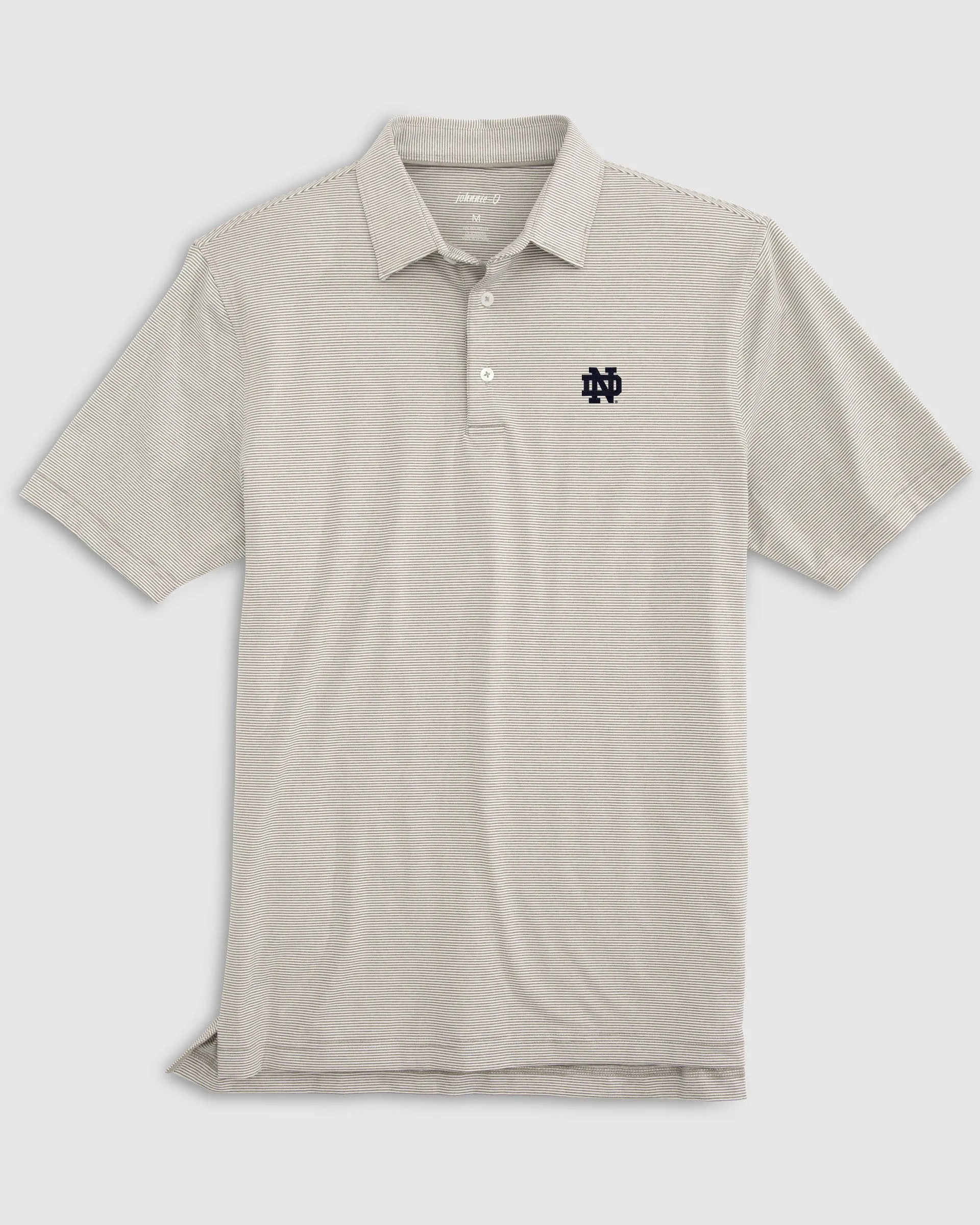 Notre Dame Lyndonn Jr. Striped Jersey Performance Polo
