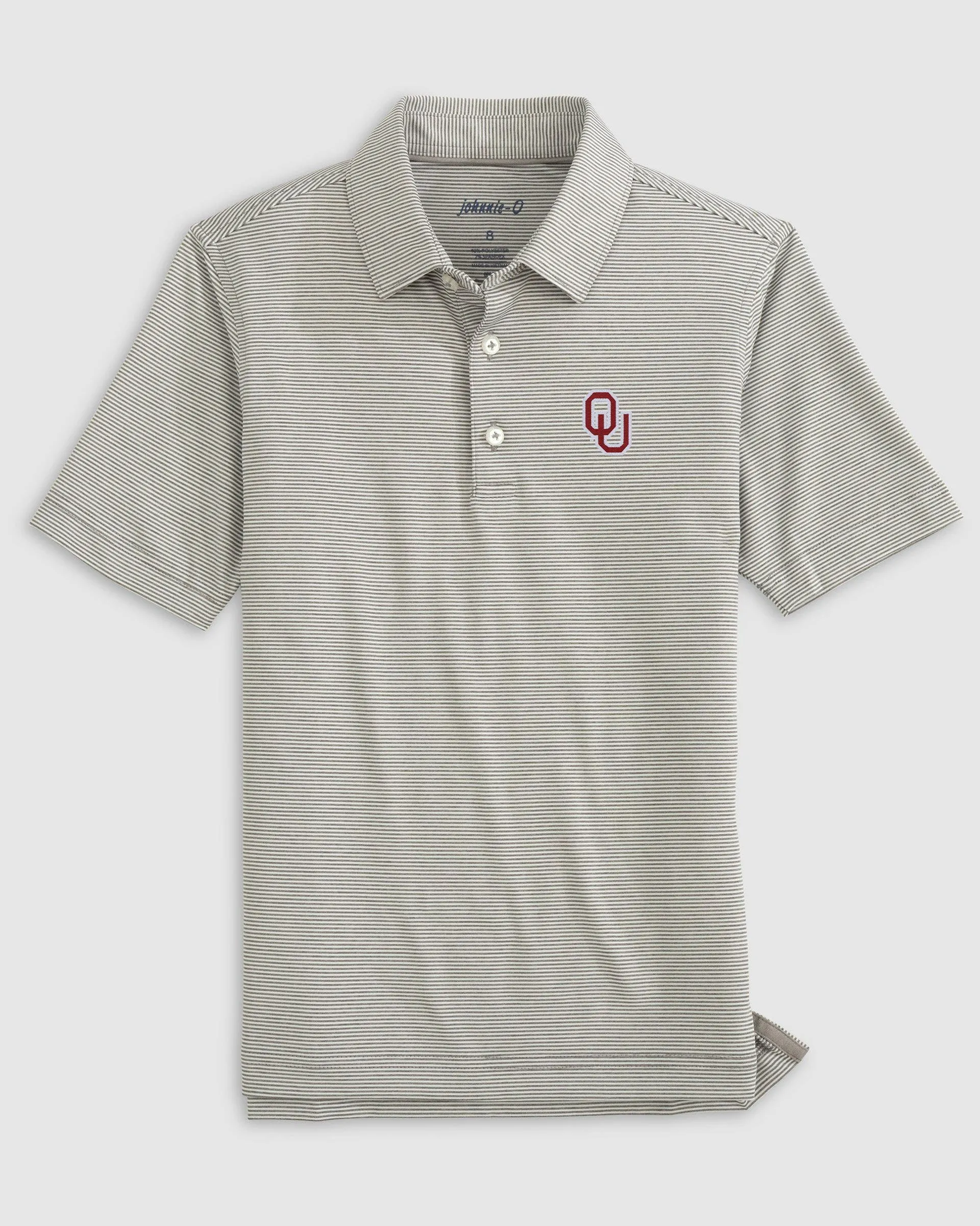 Oklahoma Lyndonn Jr. Striped Jersey Performance Polo