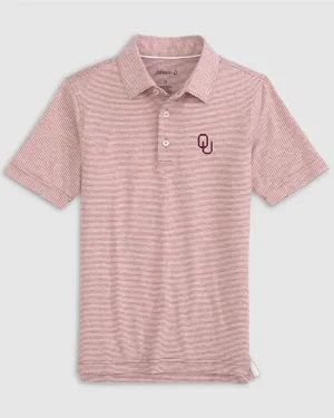 Oklahoma Lyndonn Jr. Striped Jersey Performance Polo