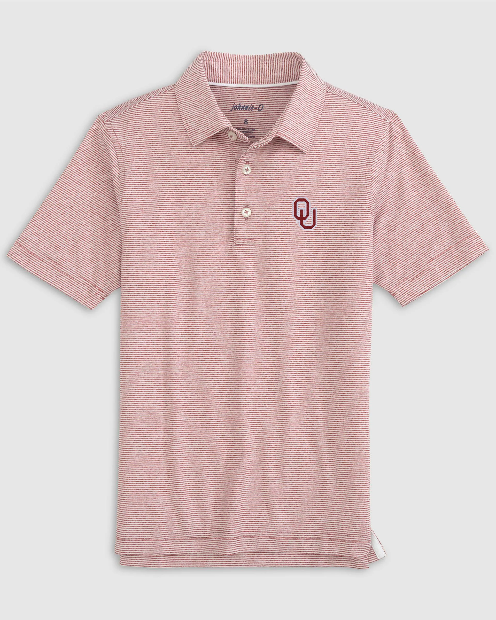 Oklahoma Lyndonn Jr. Striped Jersey Performance Polo