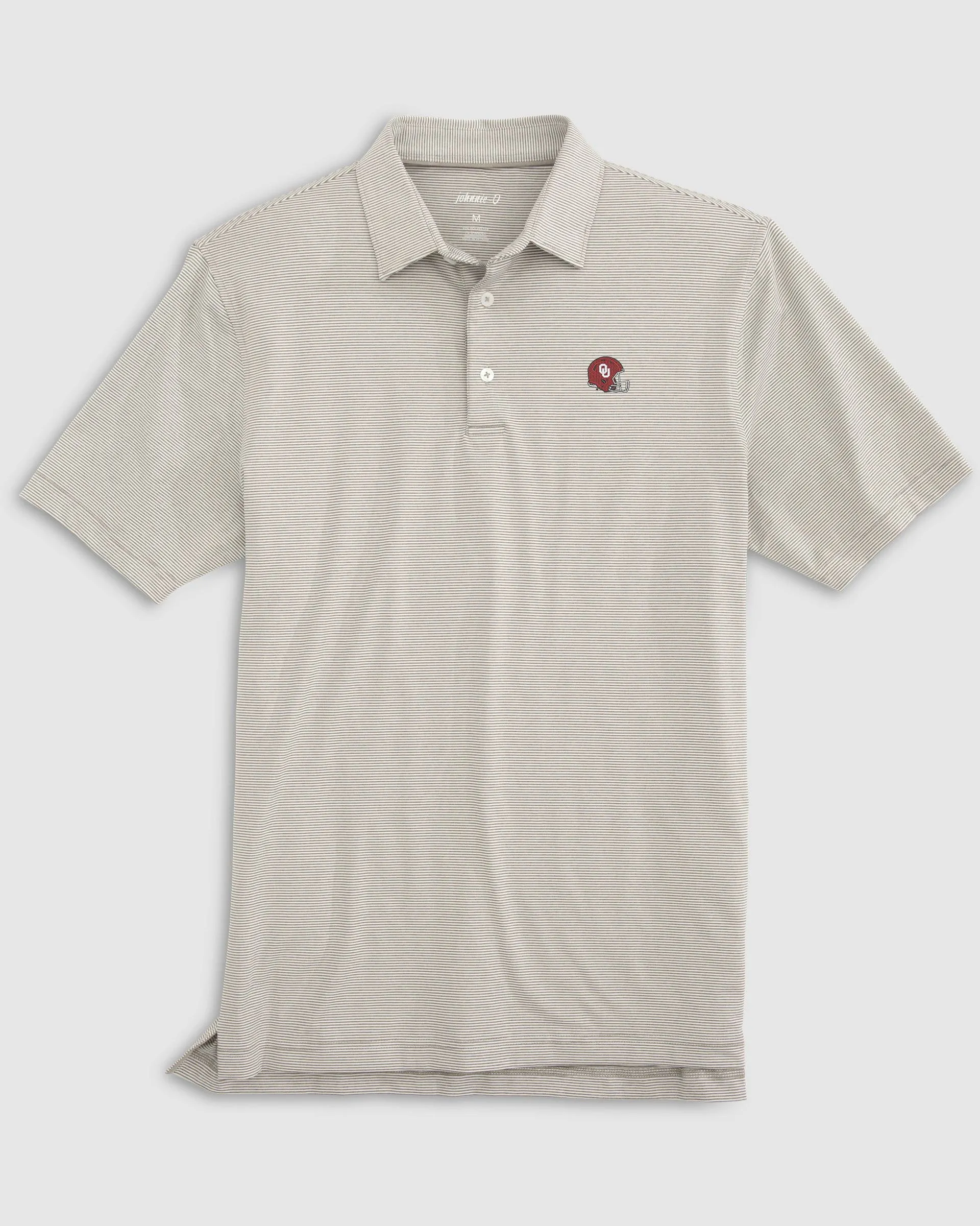 Oklahoma Lyndonn Striped Jersey Performance Polo - Helmet Logo