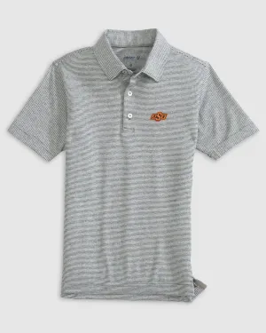 Oklahoma State University Lyndonn Jr. Striped Jersey Performance Polo