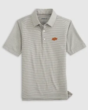 Oklahoma State University Lyndonn Jr. Striped Jersey Performance Polo