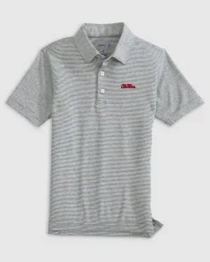 Ole Miss Lyndonn Jr. Striped Jersey Performance Polo