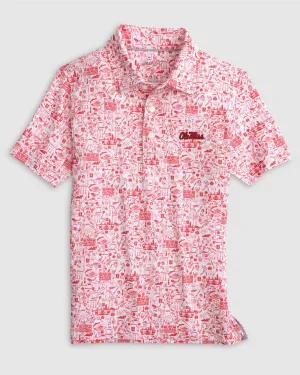 Ole Miss Tailgater 2.0 Jr. Printed Jersey Performance Polo