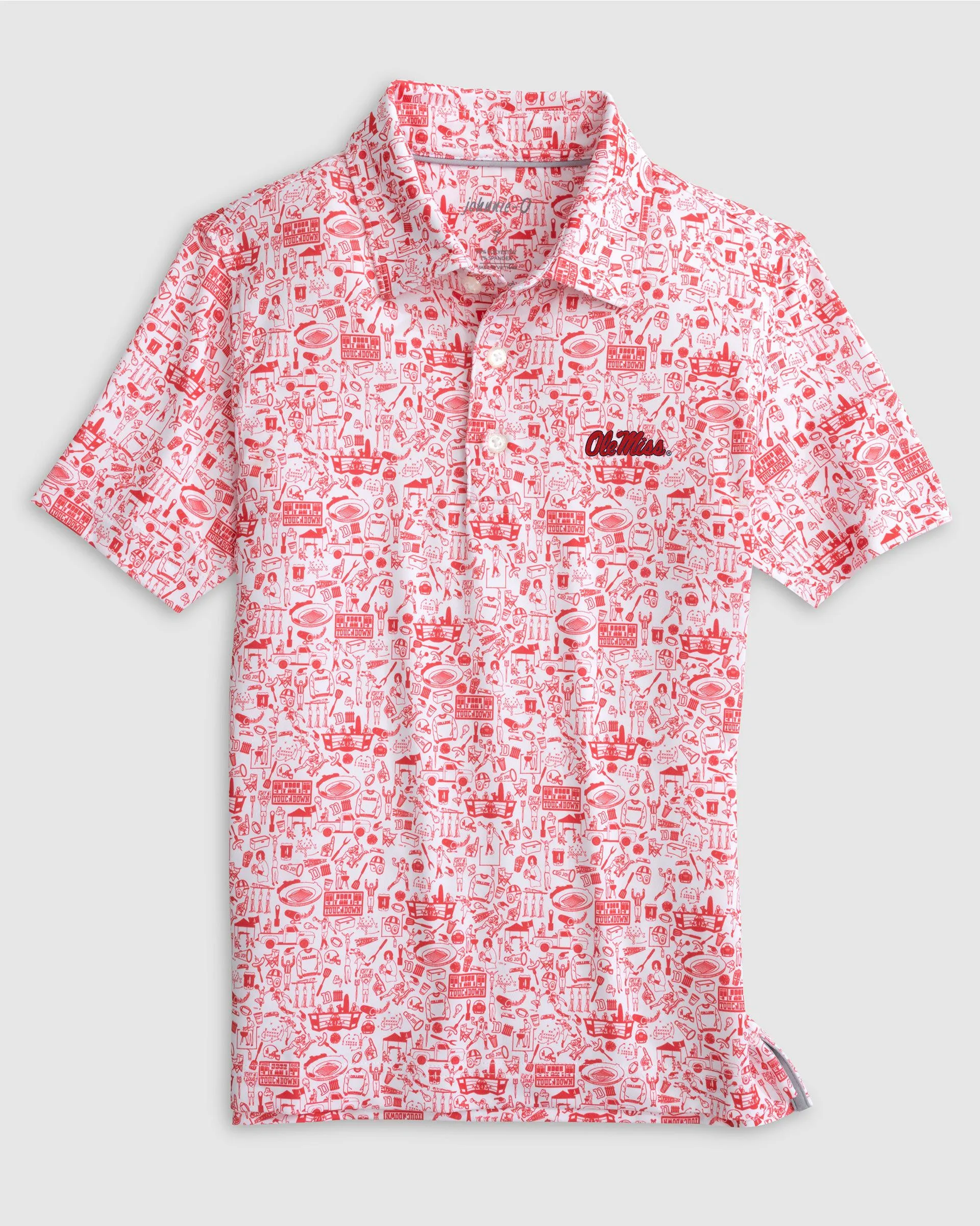 Ole Miss Tailgater 2.0 Jr. Printed Jersey Performance Polo