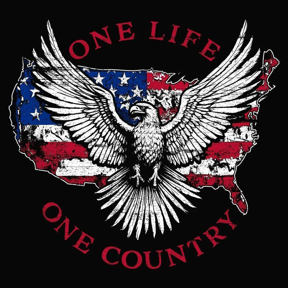 One Life One Country T-Shirt - Black