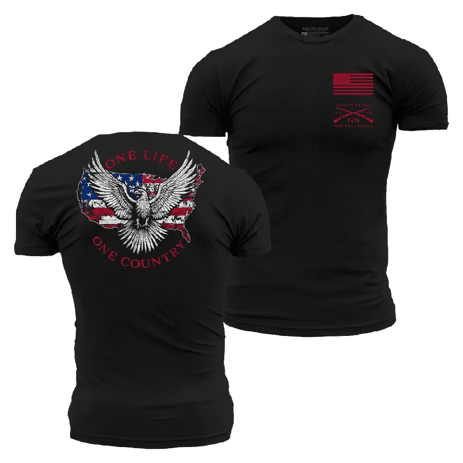 One Life One Country T-Shirt - Black